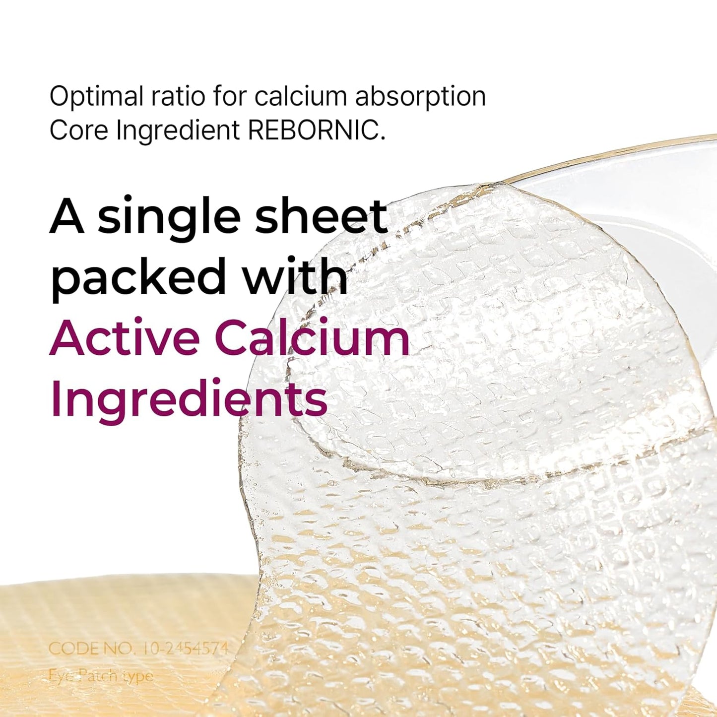 Calcium Volume under Eye Patches for Puffy Eyes & Dark Circles, Hydrogel Eye Mask for Wrinkles, Fine Lines & Sagging Skin, Firming Collagen Eye Patch, Korean Skin Care (60 Count)